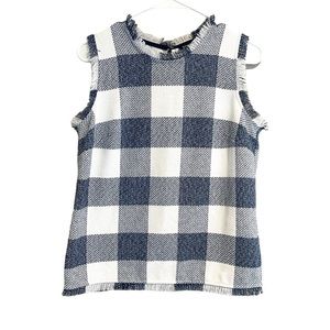 Banana Republic Tweed Checkered PrintTop sz S